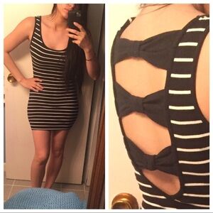 Forever 21 stripe dress with back detail